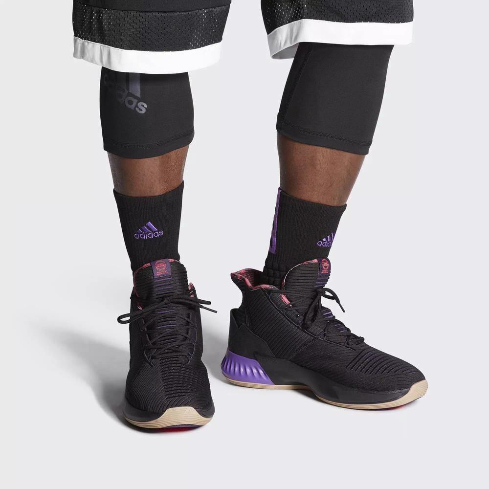 Adidas D Rose 9 Tenis De Basketball Negros Para Hombre (MX-55410)